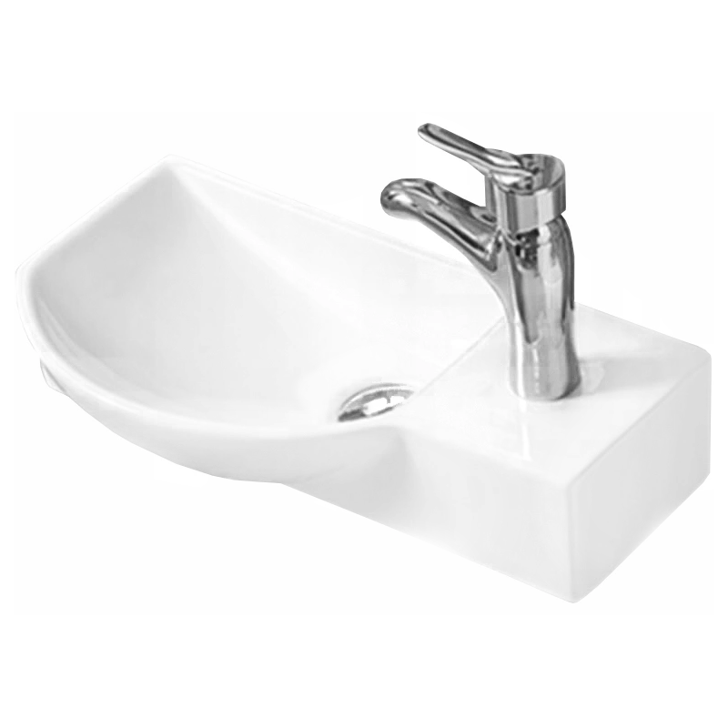 Mexen Hugo left countertop sink 45 x 24 cm, white - 21254500L