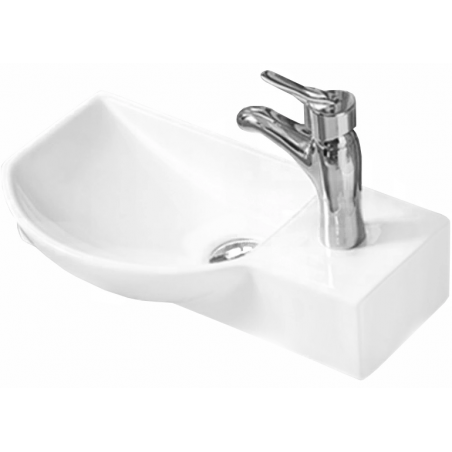 Mexen Hugo left countertop sink 45 x 24 cm, white - 21254500L