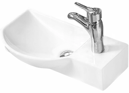 Mexen Hugo countertop washbasin left-hand 45 x 24 cm, White - 21254500L