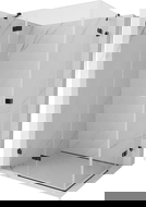 Mexen Lunar Duo Left Hinged Shower Enclosure 120 x 80 cm, Transparent, Black - 834-120L-080P-70-00