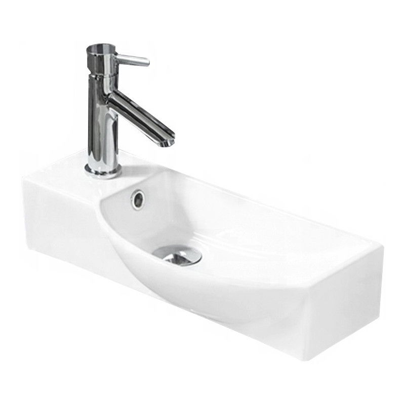 Mexen Hugo countertop washbasin right-hand 50 x 23 cm, White - 21255000R