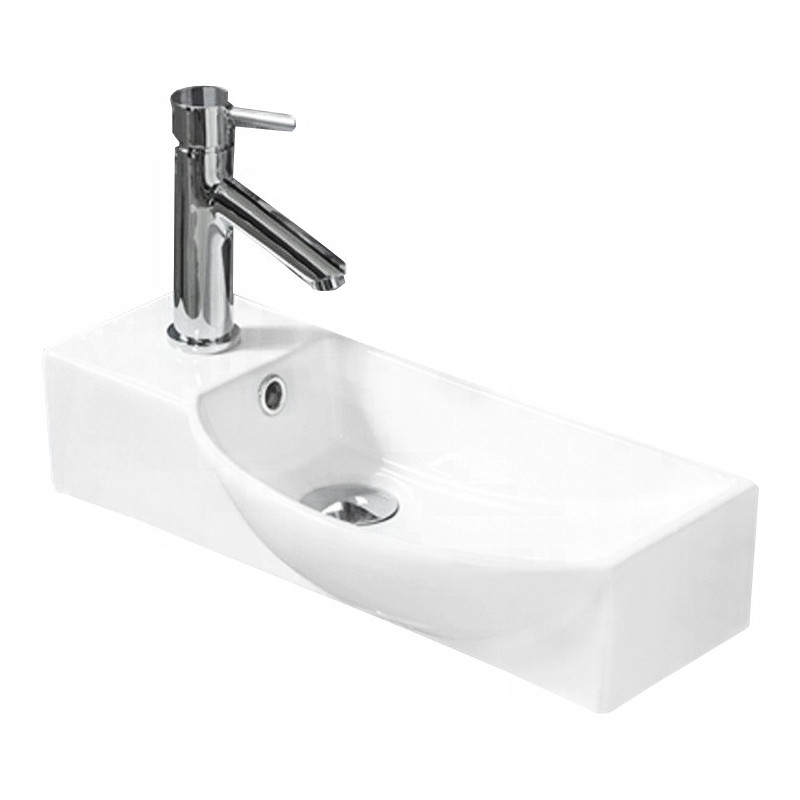 Mexen Hugo right countertop sink 50 x 23 cm, white - 21255000R