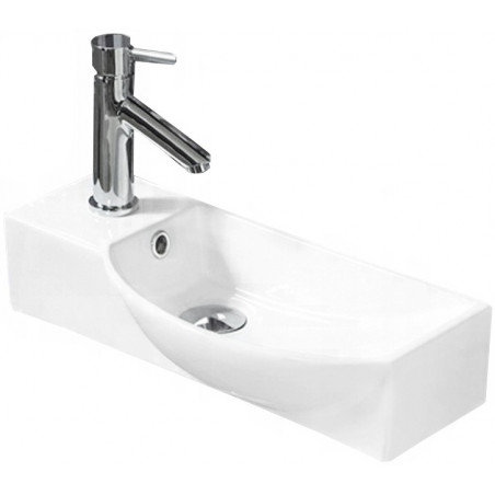 Mexen Hugo right countertop sink 50 x 23 cm, white - 21255000R