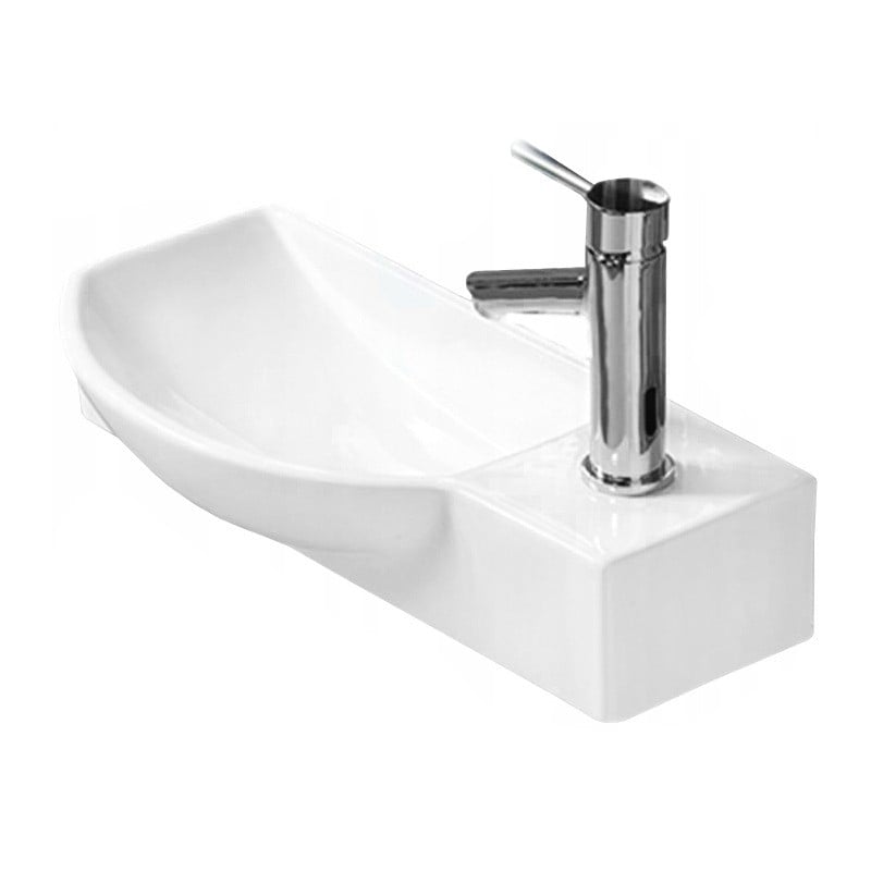 Mexen Hugo countertop washbasin left 50 x 23 cm, white - 21255000L