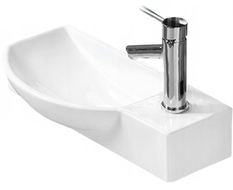 Mexen Hugo countertop washbasin left-hand 50 x 23 cm, White - 21255000L