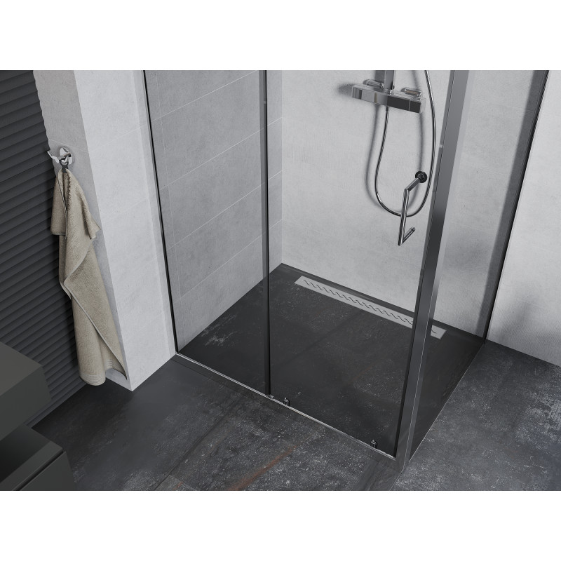 Mexen Apia sliding shower cabin 95 x 70 cm, transparent, chrome - 840-095-070-01-00