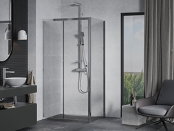 Mexen Apia sliding shower cabin 95 x 90 cm, transparent, chrome - 840-095-090-01-00