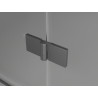 Mexen Lunar L Duo Left-Swinging Shower Enclosure 75 x 70 cm, Transparent, Brushed Gun Gray - 834L-075L-070P-66-00