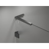 Mexen Lunar L Duo Left-Swinging Shower Enclosure 75 x 70 cm, Transparent, Brushed Gun Gray - 834L-075L-070P-66-00