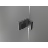 Mexen Lunar L Duo Left-Swinging Shower Enclosure 75 x 70 cm, Transparent, Brushed Gun Gray - 834L-075L-070P-66-00