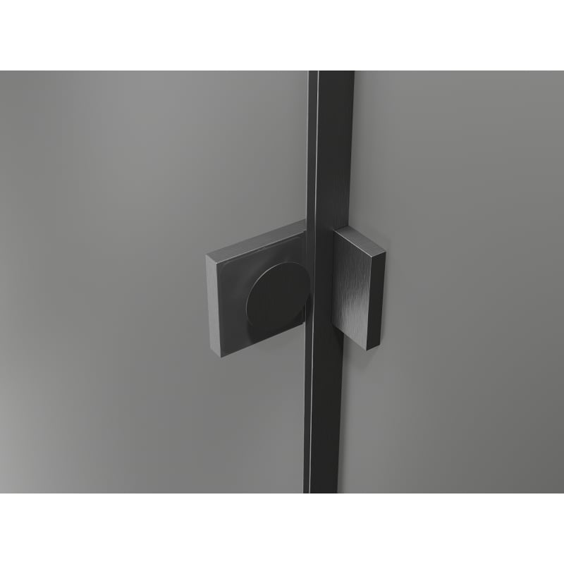 Mexen Lunar L Duo left swing shower cabin 85 x 75 cm, transparent, brushed gun gray - 834L-085L-075P-66-00