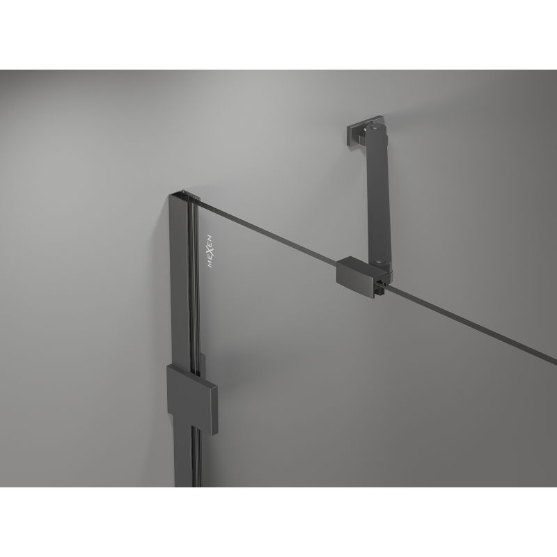 Mexen Lunar Duo left hinged shower enclosure 110 x 80 cm, transparent, gun metal - 834-110L-080P-95-00
