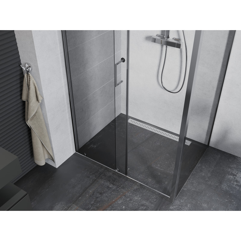 Mexen Apia sliding shower cabin 115 x 80 cm, transparent, chrome - 840-115-080-01-00