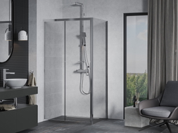 Mexen Apia sliding shower cabin 115 x 80 cm, transparent, chrome - 840-115-080-01-00