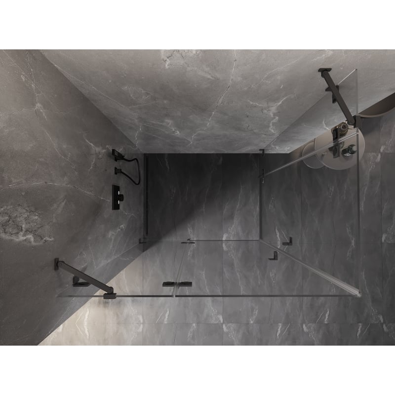 Mexen Lunar Duo Left Swing Shower Enclosure 115 x 95 cm, Transparent, Gun Metal - 834-115L-095P-95-00