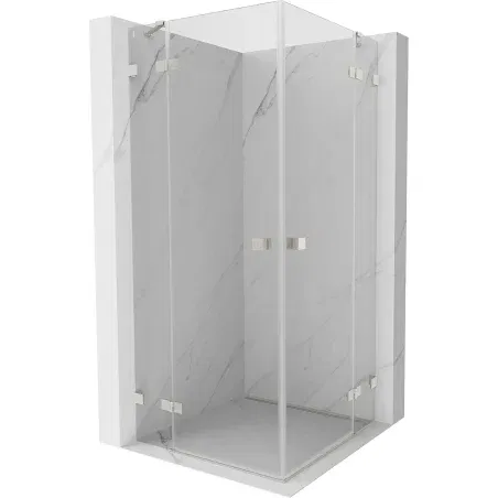 Mexen Lunar Duo shower enclosure swing 70 x 70 cm, transparent, brushed nickel - 834-070L-070P-97-00