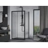 Mexen Apia extendable shower cubicle 95 x 80 cm, Transparent, Black - 840-095-080-70-00