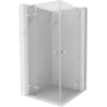 Mexen Lunar Duo 80 x 80 cm Hinged Shower Enclosure, Transparent, Brushed Nickel - 834-080L-080P-97-00