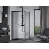 Mexen Apia extendable shower cubicle 100 x 70 cm, Transparent, Black - 840-100-070-70-00