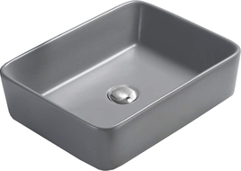 Mexen Catia countertop washbasin 48 x 37 cm, Light grey matt - 21314861