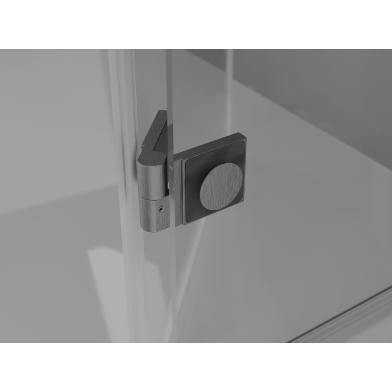 Mexen Lunar L Duo shower cabin hinged left 105 x 100 cm, transparent, gun gray brushed - 834L-105L-100P-66-00