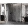 Mexen Lunar L Duo Shower Enclosure Hinged 110 x 100 cm, Transparent, Brushed Gun Gray - 834L-110L-100P-66-00