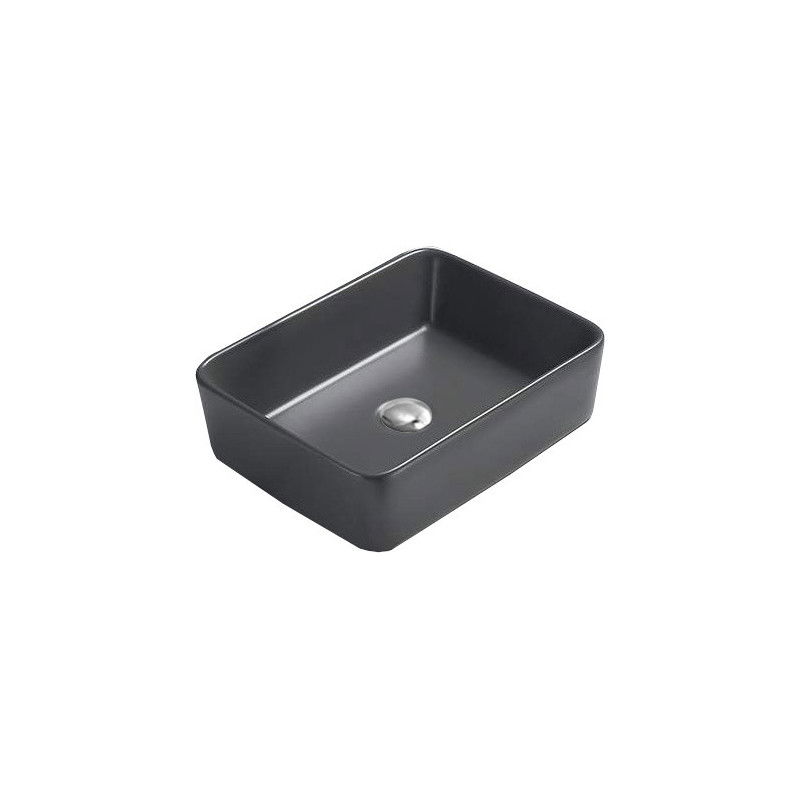 Mexen Catia countertop washbasin 48 x 37 cm, Dark grey matt - 21314871