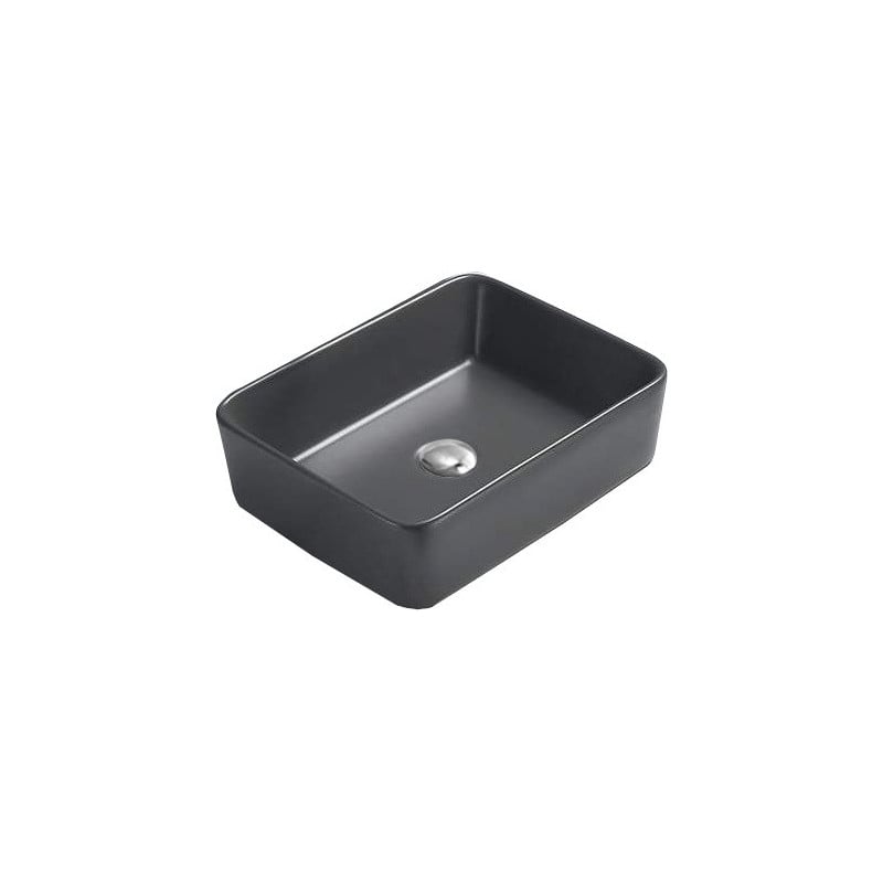 Mexen Catia countertop washbasin 48 x 37 cm, dark grey matte - 21314871