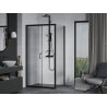 Mexen Apia sliding shower cabin 120 x 100 cm, transparent, black - 840-120-100-70-00