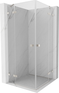 Mexen Lunar Duo hinged shower enclosure 120 x 120 cm, transparent, brushed nickel - 834-120L-120P-97-00