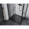 Mexen Apia sliding shower cabin 140 x 80 cm, transparent, black - 840-140-080-70-00