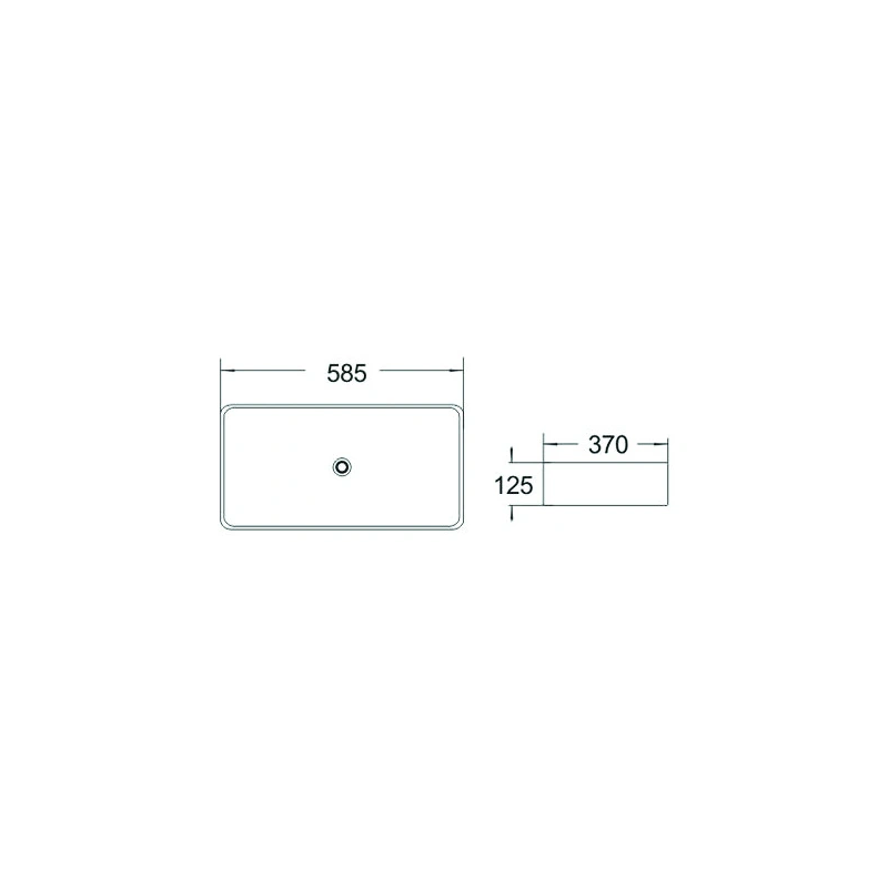 Mexen Catia countertop washbasin 58 x 37 cm, white - 21315800