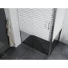Mexen Apia extendable shower cubicle 90 x 70 cm, Stripes, Chrome - 840-090-070-01-20
