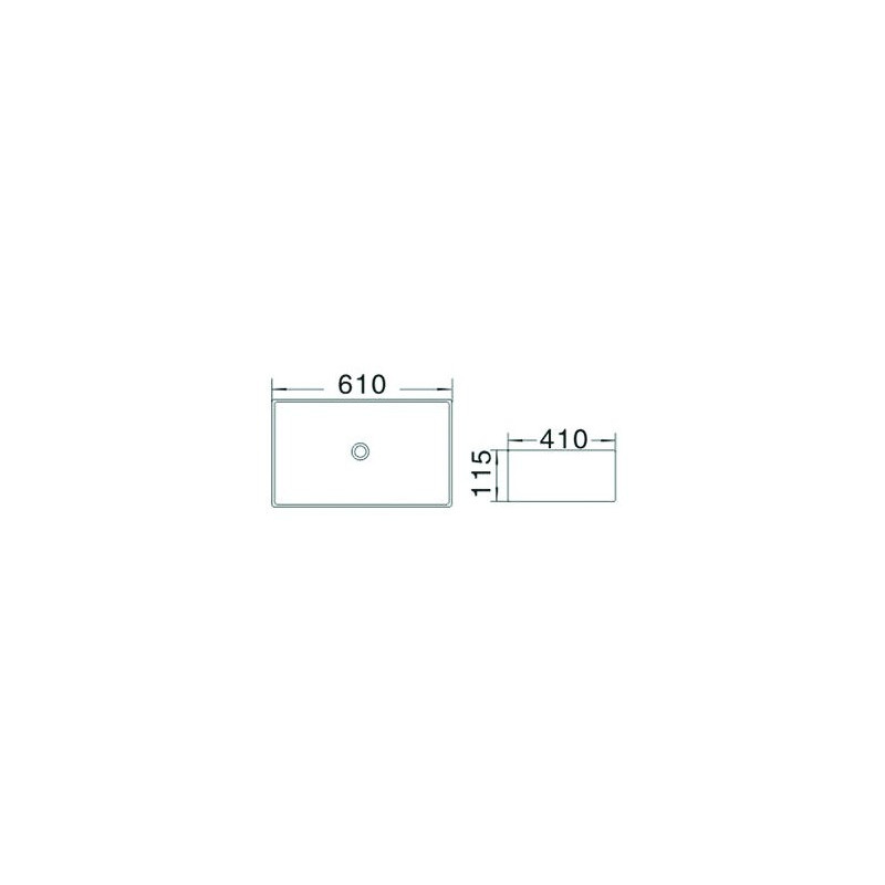 Mexen Catia countertop sink 61 x 41 cm, white - 21316100