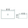 Mexen Catia countertop sink 61 x 41 cm, white - 21316100