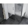 Mexen Apia sliding shower cabin 100 x 90 cm, white stripes, chrome - 840-100-090-01-20