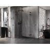 Mexen Lunar L Duo Hinged Shower Enclosure 75 x 75 cm, Transparent, Black - 834L-075L-075P-70-00