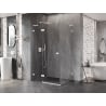 Mexen Lunar L left hinged shower cabin 90 x 70 cm, transparent, white - 834L-090-070-20-00-L