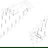 Mexen Lunar L shower enclosure left hinged 95 x 80 cm, transparent, white - 834L-095-080-20-00-L