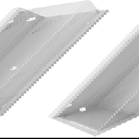 Mexen Lunar L shower enclosure left hinged 95 x 80 cm, transparent, white - 834L-095-080-20-00-L