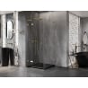 Mexen Lunar L Left Hinged Shower Enclosure 70 x 70 cm, Transparent, Gold - 834L-070-070-50-00-L
