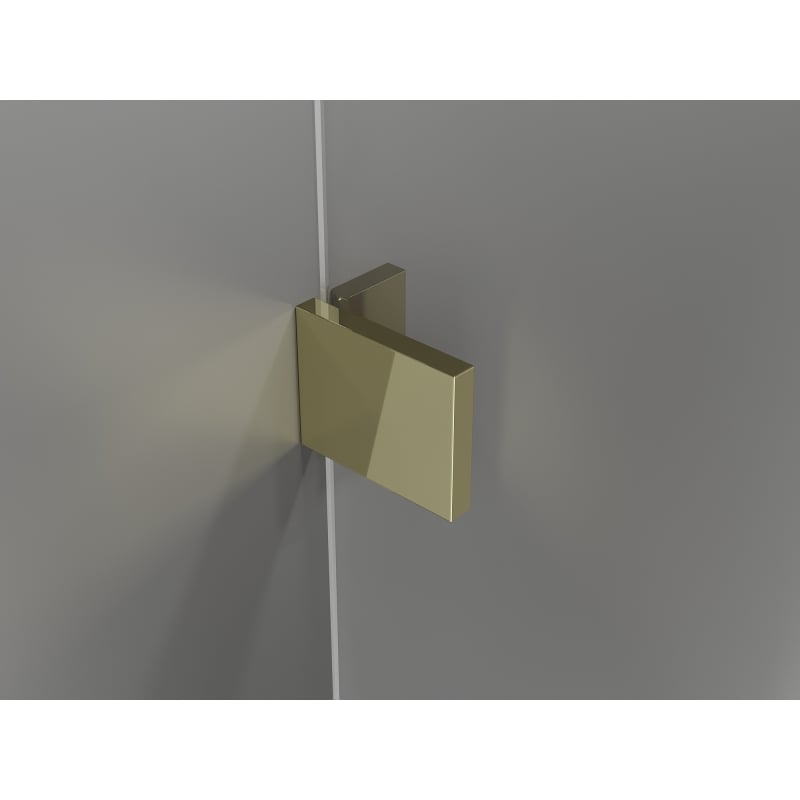 Mexen Lunar L shower enclosure, left hinged, 75 x 70 cm, transparent, gold - 834L-075-070-50-00-L