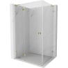 Mexen Lunar L left pivot shower enclosure 90 x 70 cm, transparent, gold - 834L-090-070-50-00-L