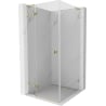 Mexen Lunar L left-hinged shower enclosure 80 x 80 cm, transparent, gold - 834L-080-080-50-00-L
