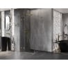 Mexen Lunar L left hinged shower cabin 100 x 100 cm, transparent, gold - 834L-100-100-50-00-L