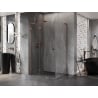 Mexen Lunar L Shower Enclosure Left Hinged 90 x 70 cm, Transparent, Rose Gold - 834L-090-070-60-00-L