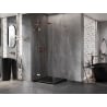 Mexen Lunar L Pivot Shower Enclosure Left 90 x 90 cm, Transparent, Rose Gold - 834L-090-090-60-00-L