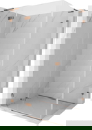 Mexen Lunar L pivot shower enclosure left 100 x 90 cm, transparent, rose gold - 834L-100-090-60-00-L