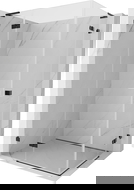 Mexen Lunar L Duo Left Swing Shower Enclosure 100 x 90 cm, Transparent, Black - 834L-100L-090P-70-00