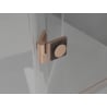 Mexen Lunar L left-hinged shower enclosure 85 x 70 cm, transparent, brushed copper - 834L-085-070-65-00-L